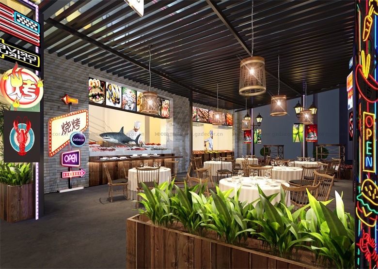 酒吧餐厅效果图